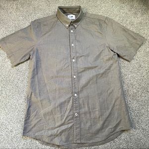 NNO7 Mens Cotton Button down SS Shirt Size M